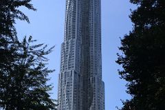 12-4 New York by Gehry From City Hall Park In New York Financial District